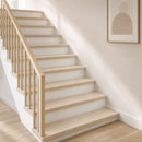 Trappe Tread 20 stk. 90 x 30 x 2 cm Hvid Massivt Eg Træ