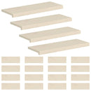 Trappe Tread 20 stk. 70 x 30 x 2 cm Hvid Massivt Eg Træ