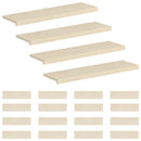 Trappe Tread 20 stk. 90 x 30 x 2 cm Hvid Massivt Eg Træ