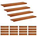 Trappe Tread 20 stk. 120 x 25 x 2 cm Brun Massivt Eg Træ
