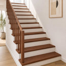 Trappe Tread 20 stk. 100 x 25 x 2 cm Mørk Brun Massivt Eg Træ