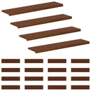 Trappe Tread 20 stk. 110 x 30 x 2 cm Mørk Brun Massivt Eg Træ