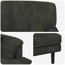 Chaiselong Antracit Corduroy stof