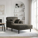 Chaiselong Antracit Corduroy stof