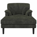 Chaiselong Antracit Corduroy stof