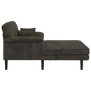 Chaiselong Antracit Corduroy stof