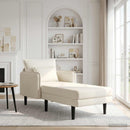 Overdimensioneret chaiselong Cremefarvet Corduroy stof