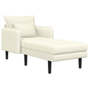 Overdimensioneret chaiselong Cremefarvet Corduroy stof
