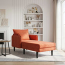 Overdimensioneret chaiselong Rød orange Corduroy stof