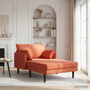 Overdimensioneret chaiselong Rød orange Corduroy stof