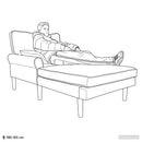 Chaiselong Sort Stof