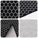 Tæppe ORIZ Sort netmønster 120 x 170 cm 100% polyester