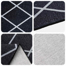 Tæppe ORIZ Sort diamantmønster 200 x 200 cm 100% polyester