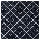 Tæppe ORIZ Sort diamantmønster 200 x 200 cm 100% polyester