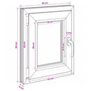 Kældervindue RISOR 40 x 50 cm PVC og glas