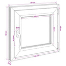 Kældervindue RISOR 60 x 50 cm PVC og glas