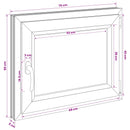 Kældervindue RISOR 75 x 50 cm PVC og glas