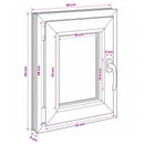 Kældervindue RISOR 40 x 55 cm PVC og glas