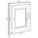 Kældervindue RISOR 50 x 55 cm PVC og glas