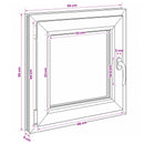 Kældervindue RISOR 55 x 55 cm PVC og glas