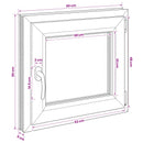 Kældervindue RISOR 60 x 55 cm PVC og glas