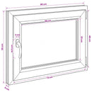 Kældervindue RISOR 80 x 55 cm PVC og glas
