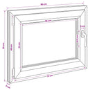 Kældervindue RISOR 80 x 55 cm PVC og glas