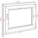 Kældervindue RISOR 50 x 55 cm PVC og glas