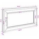 Kældervindue RISOR 110 x 55 cm PVC og glas