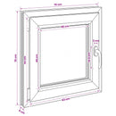 Kældervindue RISOR 70 x 70 cm PVC og glas
