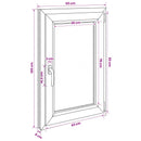 Kældervindue RISOR 50 x 100 cm PVC og glas