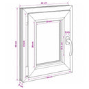 Kældervindue RISOR 50 x 55 cm PVC og glas