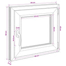 Kældervindue RISOR 55 x 50 cm PVC og glas
