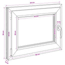 Kældervindue RISOR 50 x 55 cm PVC og glas