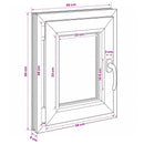 Kældervindue RISOR 50 x 55 cm PVC og glas