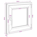 Kældervindue RISOR 55 x 55 cm PVC og glas