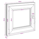 Kældervindue RISOR 60 x 55 cm PVC og glas