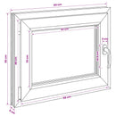 Kældervindue RISOR 50 x 55 cm PVC og glas