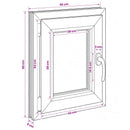 Kældervindue RISOR 50 x 60 cm PVC og glas