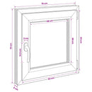 Kældervindue RISOR 70 x 70 cm PVC og glas