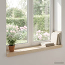 Vindueskarme 2 stk. Hvid 90 x 15 x 2 cm Massivt Eg Træ