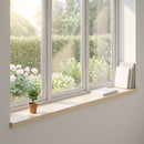 Vindueskarme 2 stk. Hvid 110 x 20 x 2 cm Massivt Eg Træ