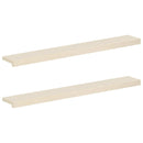 Vindueskarme 2 stk. Hvid 120 x 15 x 2 cm Massivt Eg Træ