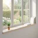 Vindueskarme 2 stk. Hvid 140 x 15 x 2 cm Massivt Eg Træ