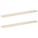 Vindueskarme 2 stk. Hvid 160 x 15 x 2 cm Massivt Eg Træ