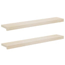 Vindueskarme 2 stk. Hvid 90 x 20 x 2 cm Massivt Eg Træ