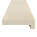 Vindueskarme 2 stk. Hvid 100 x 25 x 2 cm Massivt Eg Træ