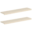 Vindueskarme 2 stk. Hvid 110 x 25 x 2 cm Massivt Eg Træ