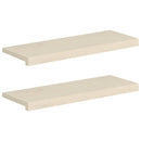 Vindueskarme 2 stk. Hvid 80 x 30 x 2 cm Massivt Eg Træ