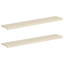 Vindueskarme 2 stk. Hvid 140 x 30 x 2 cm Massivt Eg Træ